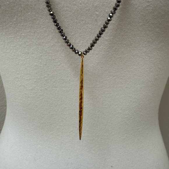 Gorjana Nora Long Beaded Pendant Necklace - Picture 3 of 8